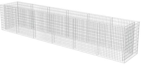 Generic Gabion Upphöjd Trädgårdssäng, Silver Rektangulär Plantering, Galvaniserat Stål, Väderbeständig med Hög Belastningskapacitet, 270x50x50 Cm (540 x 90 x 100 cm)