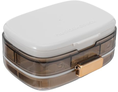 UKCOCO Porta Pillole Settimanale Scomparti Piccolo per Medicinali Contenitore Portatile Giornaliero per Farmaci Dispenser da Viaggio Ermetico