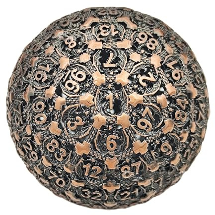 da gioco singolo D100 – Superficie lucida numerata, generatore casuale bilanciato, poliedrici a 100 pagine, per gioco di ruolo da tavolo per RPG Call Games