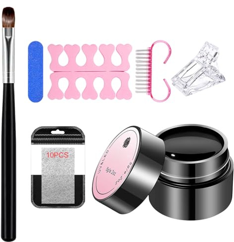 Réparation des ongles cassés – Gel adhésif 5 g, pinceau, pince à épiler, durcissant les ongles, soin efficace, utilisation polyvalente | Gel à ongles avec effet fortifiant parfait pour les femmes