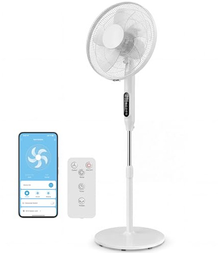 HOMCOM 138 cm stående fläkt 15 h timerfläkt med fjärrkontroll, höjdjusterbar fläkt, 3 hastighetsinställningar, justerbar 85° svängning, stål