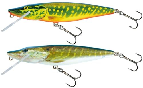 Salmo Pike Set - 2 Wobbler für Hecht 11cm 15g schwimmend - Köder für Hecht, Zander, Barsch, Hechtköder, Hechtwobbler, Barschwobbler,