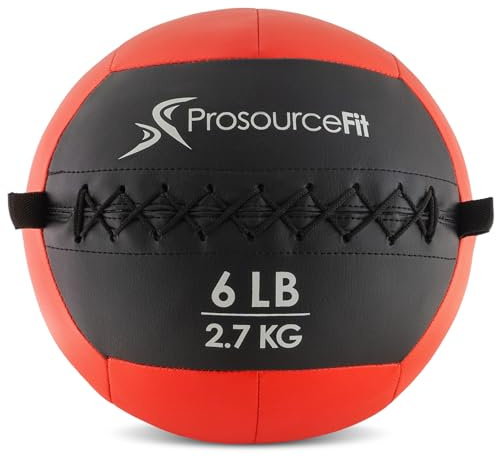 ProsourceFit Soft Medicine Balls, Wall Balls and Full Body Dynamic Exercises, Color-Coded Weights: 6, 10, 14, 20 lb.