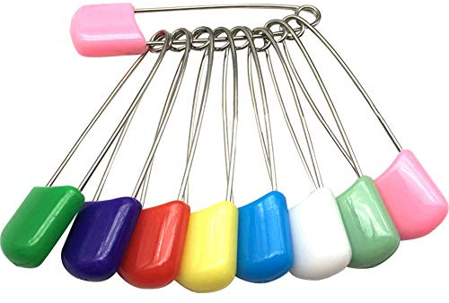 REYOK 120 pcs bebé Colorido niños Tela pañal alfileres imperdibles Hold Clip fijación Tela