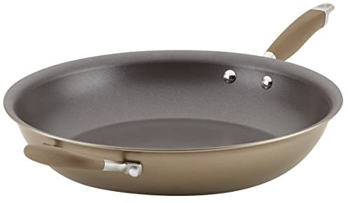 Anolon Advanced Home Hard Anodized Nonstick Frying Pan/Skillet with Helper Handle, 14.5 Inch - Bronze