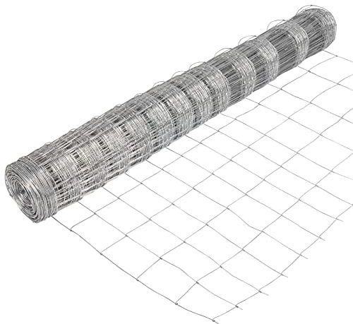 VOSS.farming 50m Wildzaun 150/13/15 Drahtzaun 150cm verzinkt Knotengittergeflecht, Wildabwehr, Forstzaun, Knotengitter, Wildschutz, 2,5mm Draht, Gehege, Weidezaun, Verbissschutz