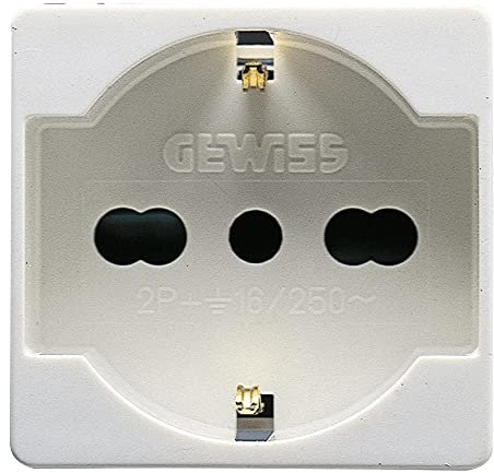 GEWISS GW20246DY PRESA 2P+T 16A B.ST.ITA./TED.SY/WT DIY