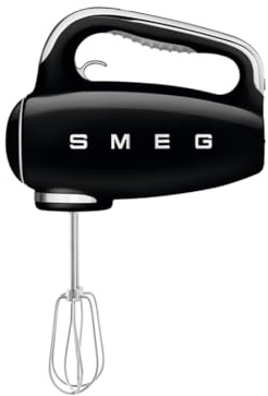 Smeg Black 50's - Batidora de mano eléctrica estilo retro
