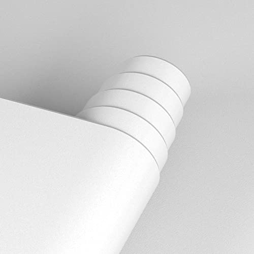 Oxdigi White Wallpaper 24x 196, White Matte Contact Paper Peel and Stick Self-Adhesive Removable Waterproof Wallpaper, Large Vinyl Film Decorative for Wall Covering Countertop Kitchen Cabinet Shelf