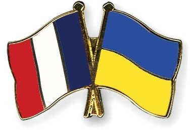 Frankreich-Ukraine Freundschafts Pin