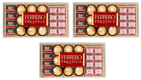 Ferrero Prestige Praline di Cioccolato - Caja de regalo con chocolate (246 g, incluye Mon Chéri, Ferrero Rocher y Pocket Coffee 21 unidades)
