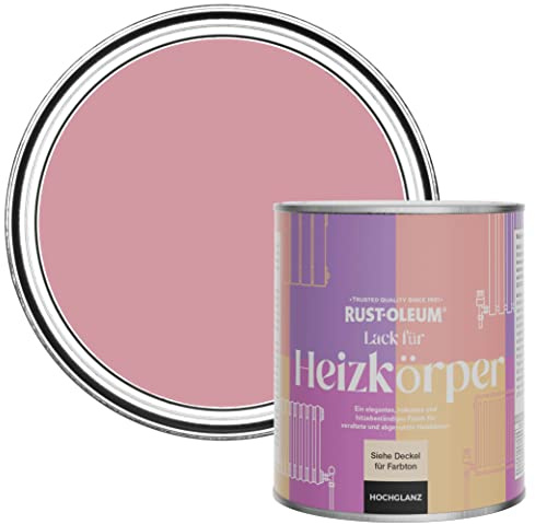 Rust-Oleum Pink Heat Resistant Radiator Paint in Gloss Finish - Dusky Pink 750ml