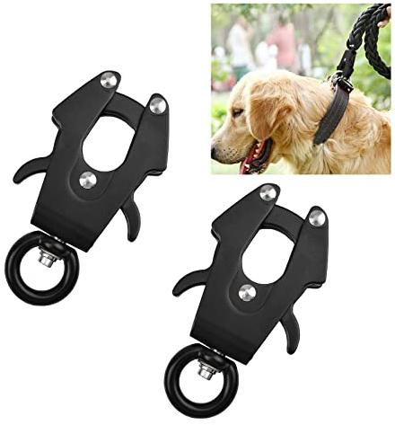 Ufurmate Frosch-Clip für Hundeleine, Weltraum-Aluminium-Verriegelung, schnelllösende Schnalle, rostbeständig, Hundeleinenschließe, 360 Grad drehbarer Clip um das Hundehalsband zu verbinden