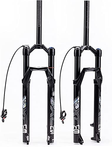 26/27/29 Zoll 1-1/8 MTB-Federgabel Mit 120 Mm Federweg, Gerade/Konisch Zulaufende Mountainbike Gabelkrone/Remote-Lockout, 9 * 100 Mm QR 34-Rohr-Fahrradgabel B,29