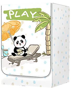 Odot Washer Dustproof Cover Front Load, Washing Machine Dryer Protector Sunscreen Waterproof Tumble Dryer Case Protective Cover for Most Front Loadi (panda,M-capacity 8~10kg)