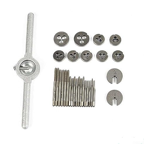 31-teiliges Gewindeschneid-Set, M1-M2,5, HSS metrisch, Gewindebohrer und Schneideisen, Gewindebohrer, Gewindebohrer für gewerbliche oder gelegentliche Verwendung