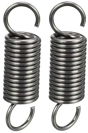 2 Stück Verlängerte Zugfeder 3 x 22 x 220 mm, Drahtdurchmesser 3 mm, OD 22 mm, Freie Länge 220 mm, Federstahl Doppelhaken Spannfedern