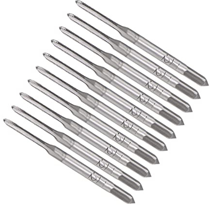 CoCud Manuel Filetage Tarauds, M1.2 x 0,25 Filetage, Métrique Haute Vitesse Acier Vis Tapotage Cône Bas Taraud - (Applications: pour Machine Thread Réparation), 5-Paires