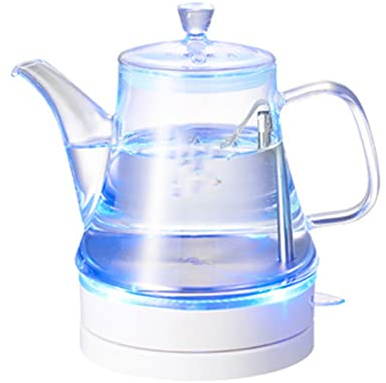 Bouilloire Électrique Bouilloire Bouillante En Verre Machine À Thé Transparente Ménage Mise Hors Tension Automatique Lumière D'ambiance Bleue Distributeurs D'eau Chaude Avec Filtre (B 1L)