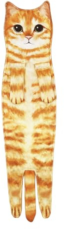 NyxSeat 1 Stück Süßes Katzenhandtuch Für Badezimmer, Saugfähiges Handtuch Mit Kätzchenmuster, Hängendes Küchenhandtuch, Geschenk Für Mädchen Und Katzenliebhaber (Orangefarbene Katze)