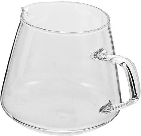 Zerodeko Bicchiere Per Caffè in Vetro Resistente Al Calore Tazza Da Caffè Con Beccuccio Per Acqua Sakè e Liquori Per Riunioni Private e Regali Familiari e Amici