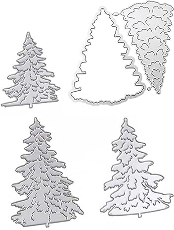 EXCEART 5stücke Metall Stanzschablonen Für Papierkarten Weihnachtsbaum Schablonen Stanzformen Bastelstanzformen Für Kartenbastelarbeiten