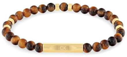 Calvin Klein Armband mit Schmuckperlen für Herren Kollektion MIXED BEADS - Erhältlich Mit Tigerauge Steinen oder Hämatit-Perlen
