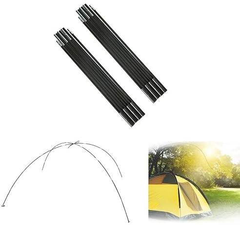 URPIZY Zeltstangen, Campingstangen, 3,2–3,9 m, Fiberglas-Zeltstangen, Ersatz, vormontierte Zeltstange für Plane, Markise, Baldachin, verstellbares Teleskop (3,2 m)