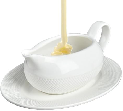 Generisch Sauciere Mit Tablett,Weiße Sauciere | Soße-Sauce-Servierschale | Keramik-Dressing-Spender, Dip-Schalen, Saucenschale Mit- Tablett, Saucen- Und Salatdressing-Schiffchen