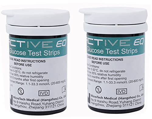Exactive EQ Glucosa en Sangre Kit Tiras de Prueba 50 Piezas de Monitor de azúcar en Sangre