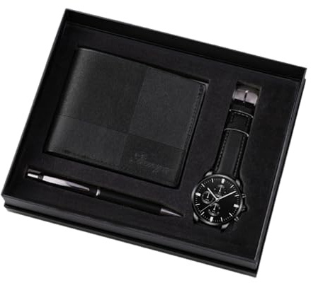 F Fityle Geschenkset für Herren, Geschenkbox, dekorativ, schön verpackt, Dekor, Herrenuhr-Set, Geschenkkörbe für Männer, Vatertag, Ihn, Geburtstag