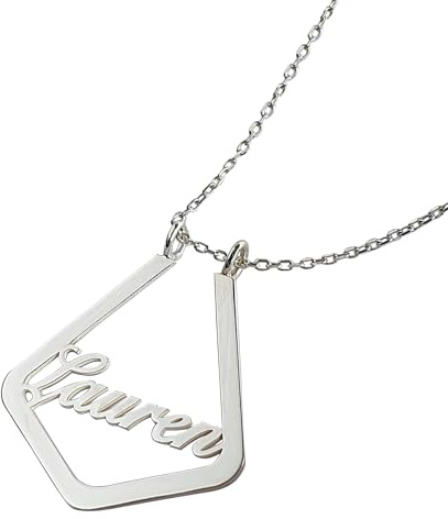 HUKKUN Benutzerdefinierte Ring Halter Halskette Sterling Silber personalisierte Name Verlobungsring Halter Schmuck Geschenk für Frauen