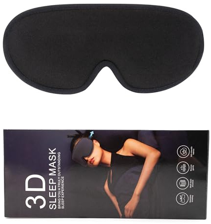 Schlafmaske für Herren Frauen, 99％ Lichtblockierende Schlafbrille 3D-Augenhöhlen und verstellbares Gummiband mit Memory Foam für Reisen Schlafzimmer