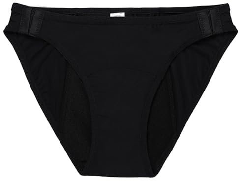 Periodenslip Baumwolle Damen,Waschbar Auslaufsicher Periodenunterschwäsche, Atmungsaktive Inkontinenz Damenunterwäsche, Absorbierend Baumwolle Menstruationsunterwäsche XXL