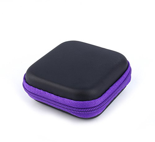 Étui Rigide pour Gadgets, Pochette de Rangement pour Porte-clés, étuis de Transport Carrés avec Boîte de Rangement pour écouteurs, Ligne de Données USB