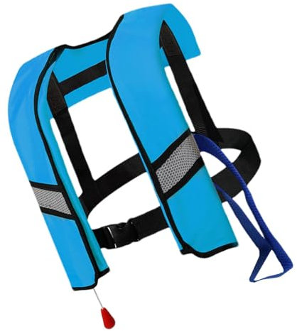 Gilet da snorkeling per adulti, giubbotto di salvataggio da paddle - Giubbotto salvagente classico,Giubbotto salvagente per adulti in nylon Gonfiaggio automatico, Giubbotto salvagente portatile Gilet