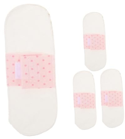 Ipetboom Wiederverwendbare Menstruationsbinden Weiche Atmungsaktive Periodeneinlagen aus Baumwolle 4 Stück mit Auslaufsicherem Design für Schwangerschaft und Wochenbett