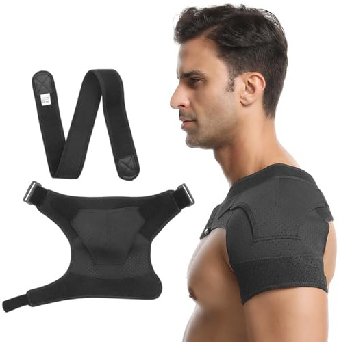 XFSRG Fascia Spalla Regolabile Traspirante per Sport Comoda e Delicata sulla Pelle per Uomini e Donne Previene lo Sforzo durante Allenamento e Attività