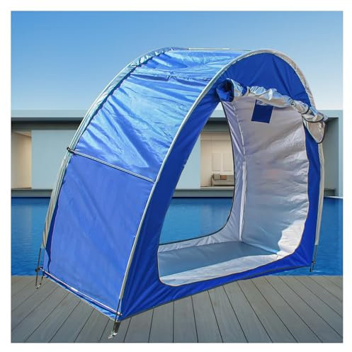 Fxiaobin 2 PCS Box Biciclette può Essere Giuntato Garage Moto per Esterno Proteggi da Vento,Pioggia,Neve,Polvere Casetta da Giardino Box Moto per Esterno,Blue