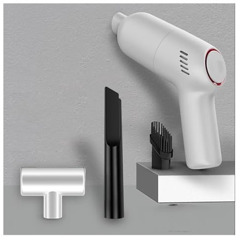 Aspirapolvere for auto 8000Pa, kit spazzola for tavolo da biliardo elettrico, aspirapolvere for tovaglie da biliardo, pulitore for tovaglie da biliardo, pulitore for auto, scrivania e casa(White)