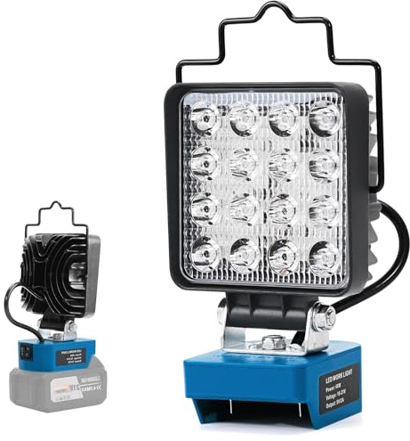 Yizhet Luz de Trabajo Portátil compatible con Makita Baterías 18V
