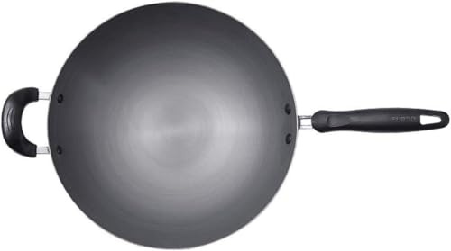 CAFIEDR Wok - Sauteuse mit Deckel, antihaftbeschichtete Kupfer-Sauteuse, Keramikpfanne mit Deckel, Kupferbratpfanne, Tiefe Sauteuse, antihaftbeschichtete Induktionspfan(30cm)