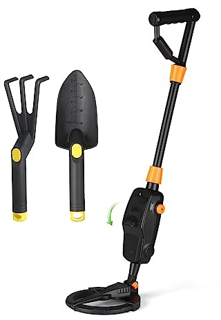 LBNVBC MD1008A Metal Gold Detector Pinpointer Palmare Treasure Underground Tracker Seeker Finder for Adulti Bambini(with Rake Shovel)