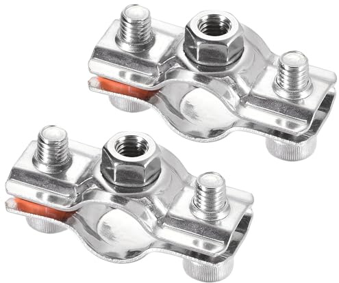 TA-VIGOR 2 st 304 rostfritt stål justerbar rörstödfäste, vägg- och takmonterade rörklämfästen för 15–19 mm rör, kraftiga rörklämmor och metallrörsstöd med M8-mutterfixering