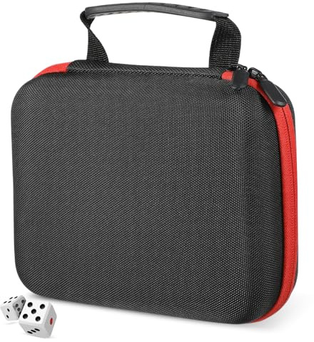 ERINGOGO Bolsa para Dados Portátil con Cierre de Cremallera y Compartimento Interior Organizador Multifunción para Dados Miniaturas y Accesorios Mesa