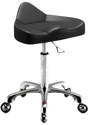 Ergonomisk hydraulisk sadelpall med hjul – justerbar höjd, perfekt för kliniker, salonger, tatueringsstudior och kontor (färg: 2)