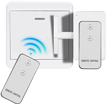 Smart Home Schalter Ohne Verkabelung,Lichtschalter Fernbedienung 10 Meter Reichweite - Drahtloser Dimmer Für Zimmer Wand Automatisierung Haus Auto Ventilator