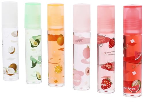 VILLFUL 6 piezas Barras de Labios Transparentes con Sabor Frutas Hidratantes y Protectoras Bálsamo Labial Nutritivo y Fácil de Llevar para Uso Diario y Regalo