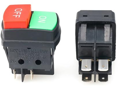 Interruptor de encendido/apagado de 4 pines con luz CA 125-250 V 6 A-10 A Botón electromagnético pequeño