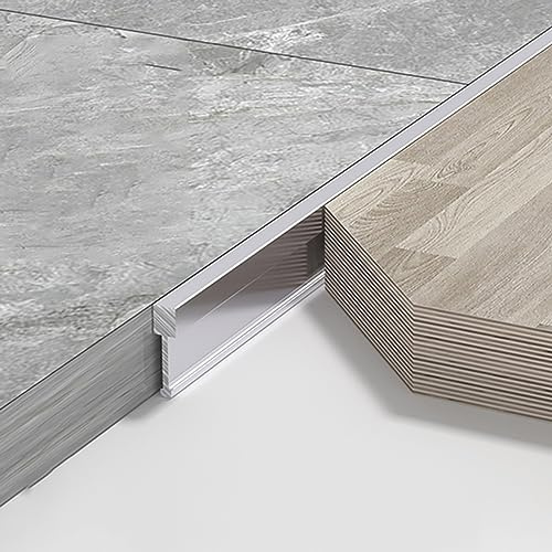 Tira de transición extra estrecha entre laminado/baldosa/madera, barra de cubierta de puente de aleación de aluminio, relleno de huecos cortable en suelo contiguo
